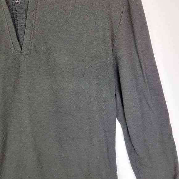 Diktat Mens Knit Viscose Wool Lightweight Sweater Size Large Black Made in Italy - Picture 7 of 9